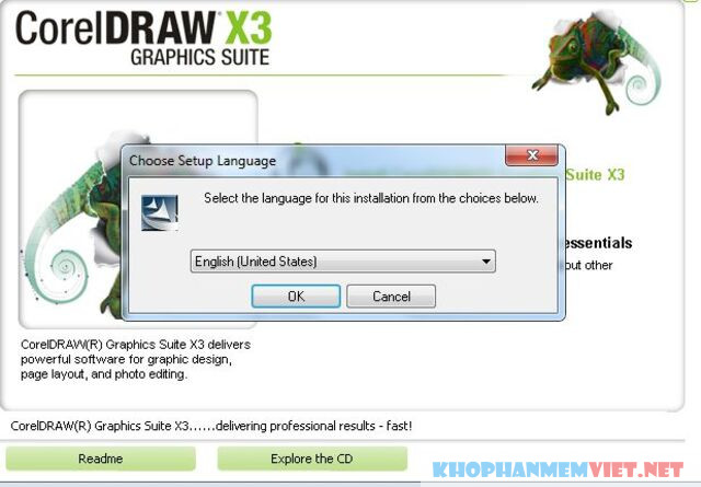 Cài đặt corel draw x3 bước 3