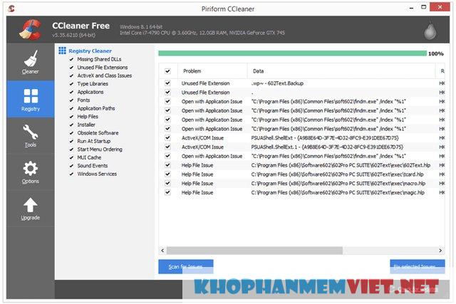 Tính năng của ccleaner