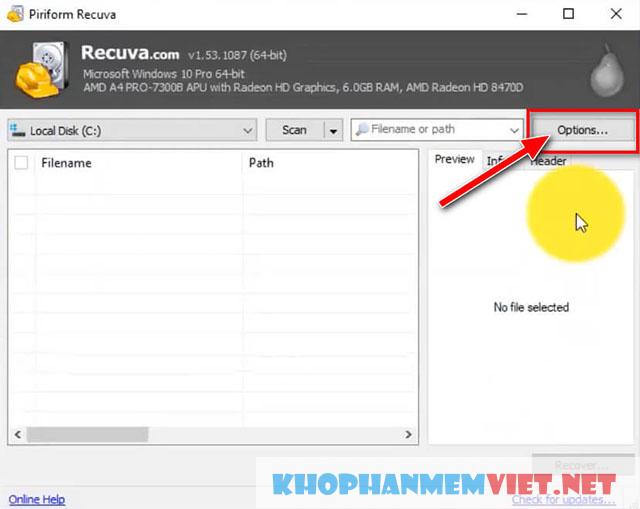 Hướng dẫn cài đặt phần mềm Recuva Pro 1.53 miễn phí