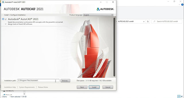Hướng dẫn cài đặt autocad 2021