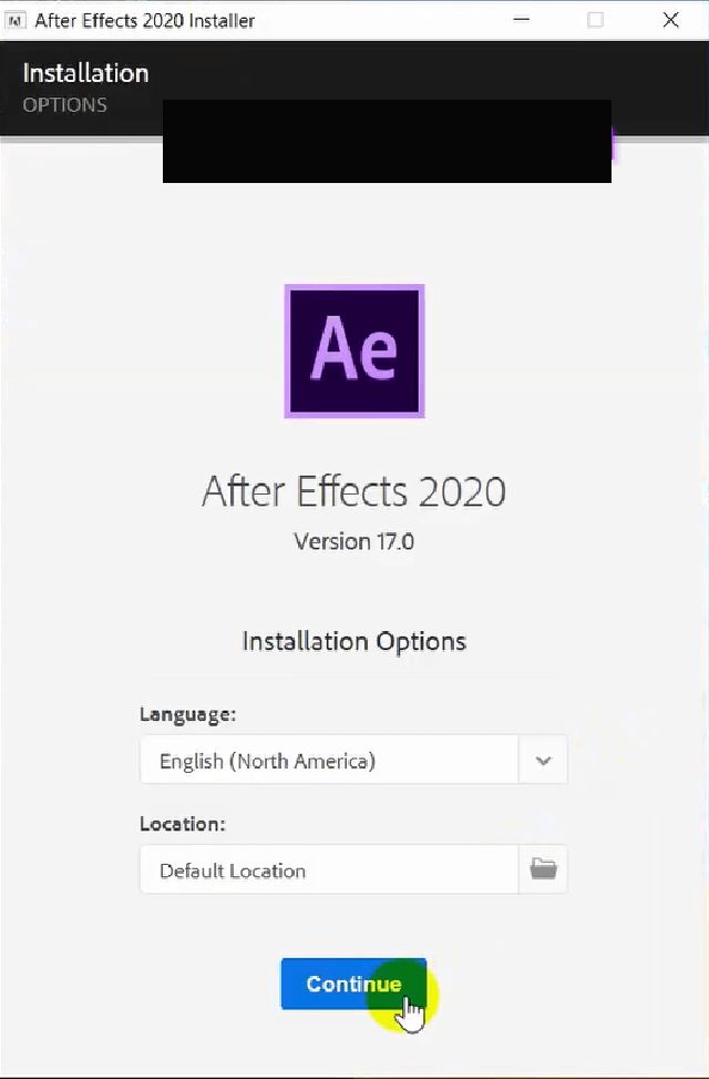 Hướng dẫn cài đặt After Effects 2020