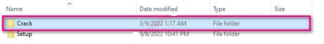 Vào mục Crack ở thư mục giải nén lúc đầu