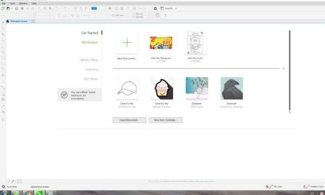 Giao diện của Coreldraw 2017