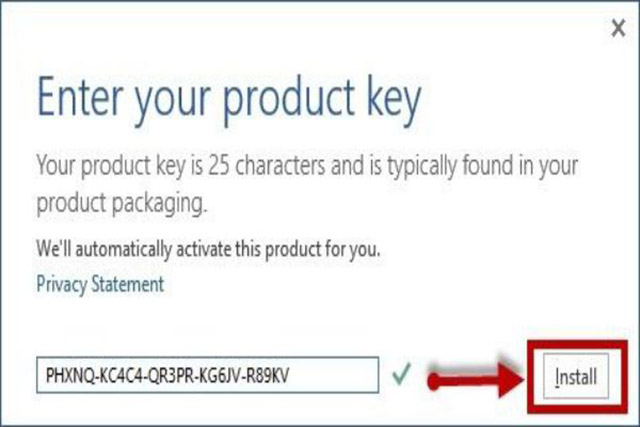 hướng dẫn nhập key office 2019 bản quyền free