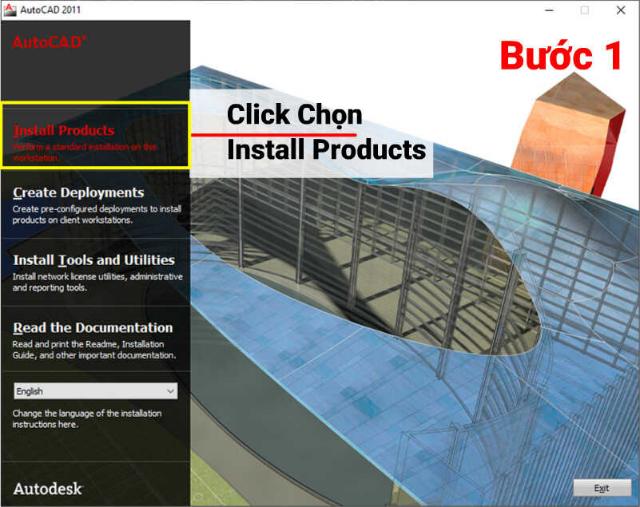 Nhấn chuột chọn Install Products để cài đặt phần mềm