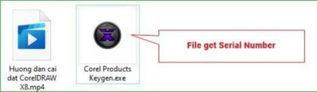 Nhấp chuột chọn Corel Products Keygen.exe để lấy số Serial Number