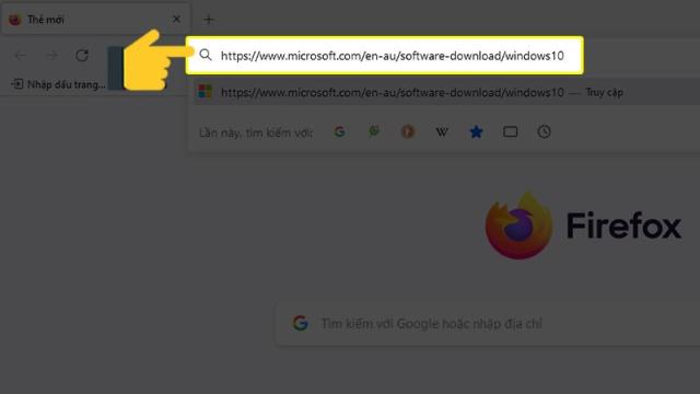 Tải wi 10 với mozilla