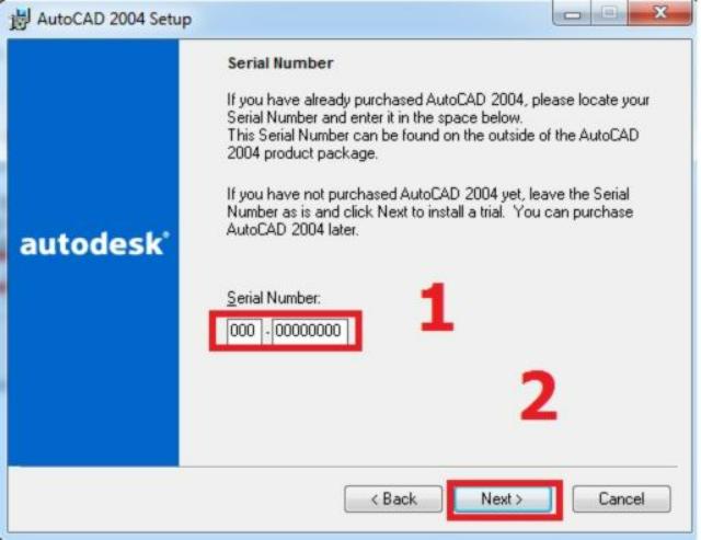 Trong mục Serial Number để mặc định thông tin và nhấn Next để tiếp tục